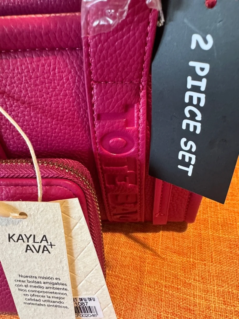 Kayla Ava Fuchsia Mini Handbag & Wallet Set - Picture 3 of 5